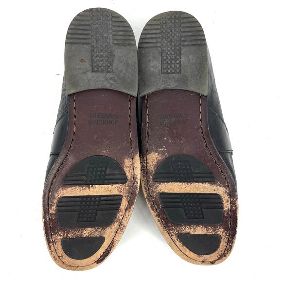 Johnston & Murphy Men\'s 9.5 Black Leather Tassel Dress‎ Loafer